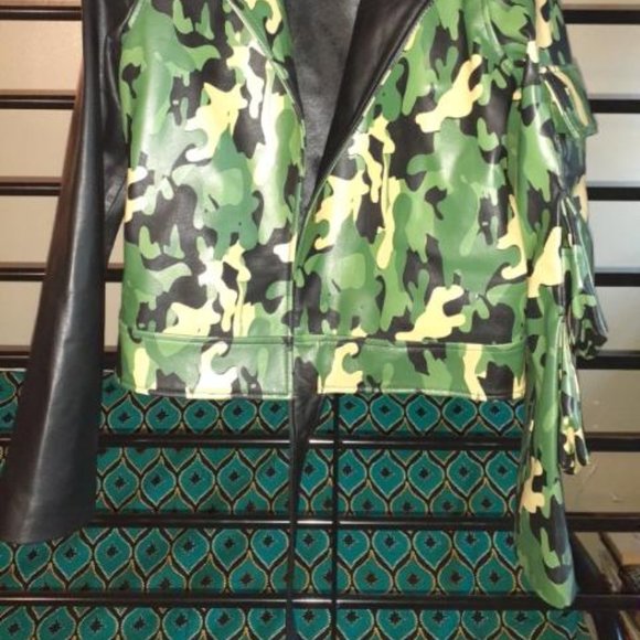 camoflouge leather jacket small - Picture 4 of 4